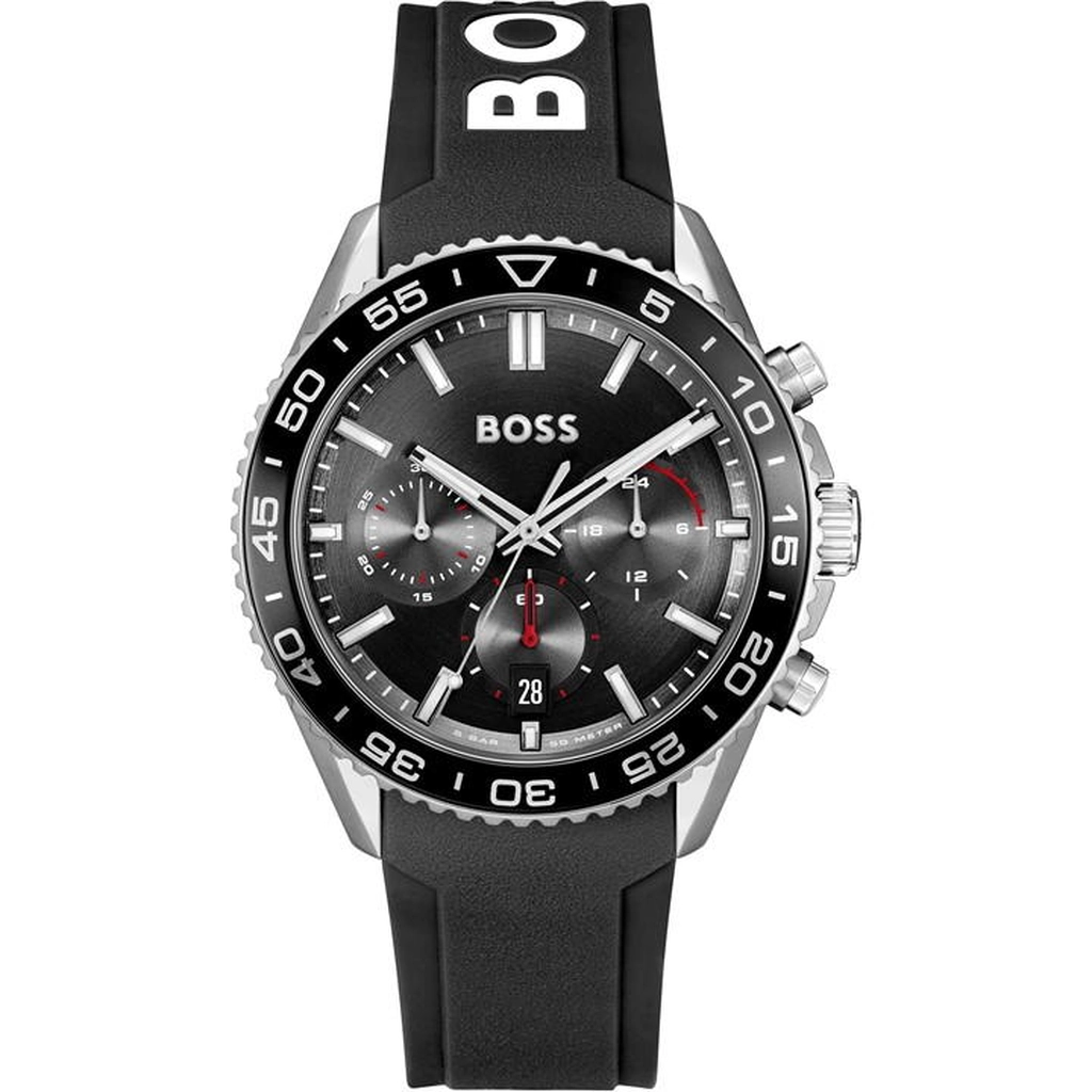 Hugo Boss Gents  Runner Chronograph Watch - Black